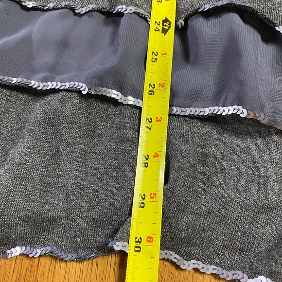 Cache Gray Knit Ruffle design front Vest with sequins Size: XL - Picture 9 of 10